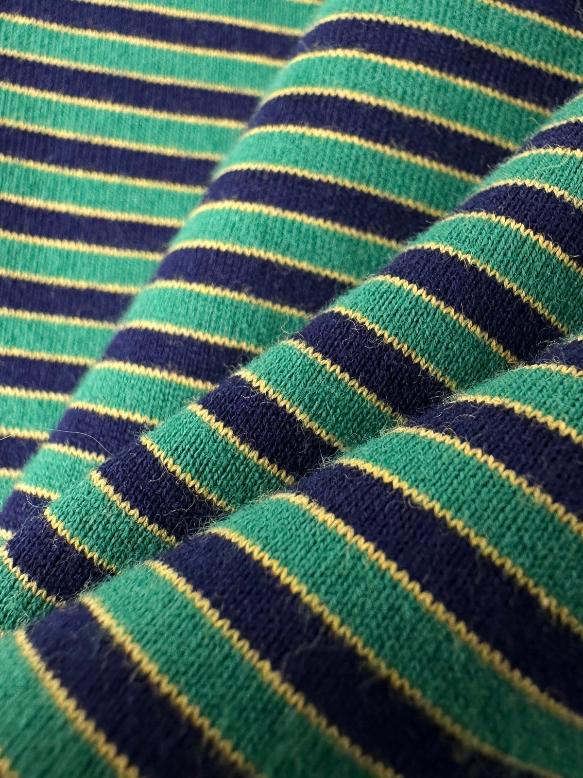 Falection FW26 Striped Jersey Tee in Navy/Green