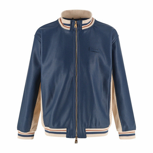 Falection monogram V made in italy SS26 Sporty Leather Track Top