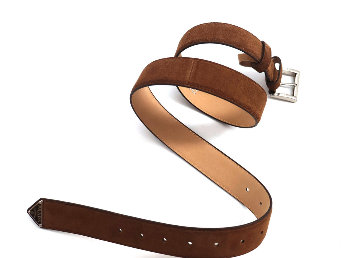 Falection FW26 Triangle Logo Suede Belt