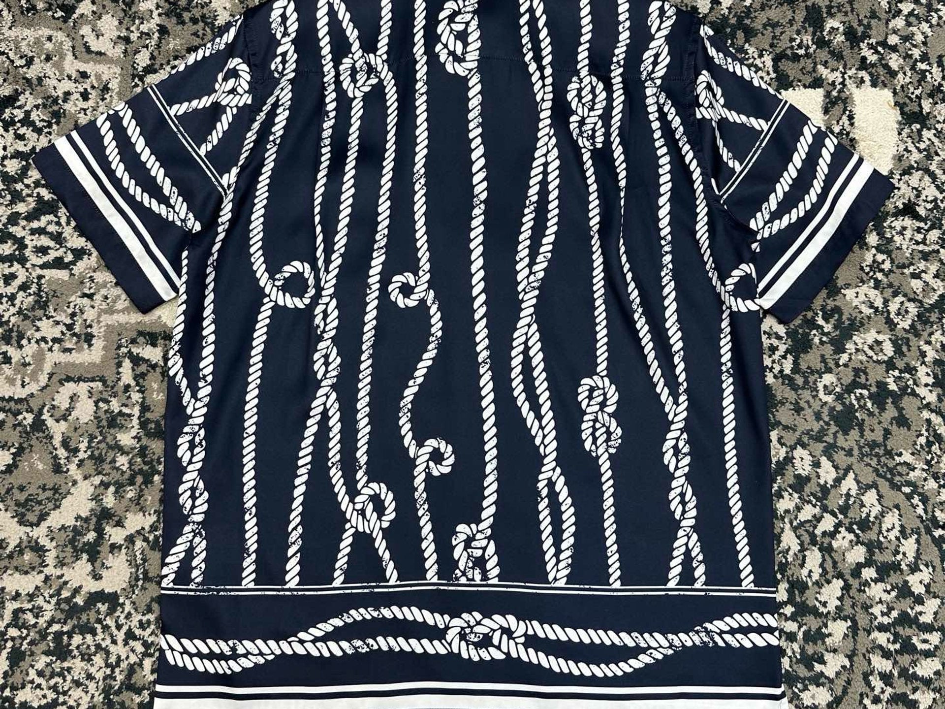 Falection FW26 Marina Print Silk Twill Hawaii Shirt