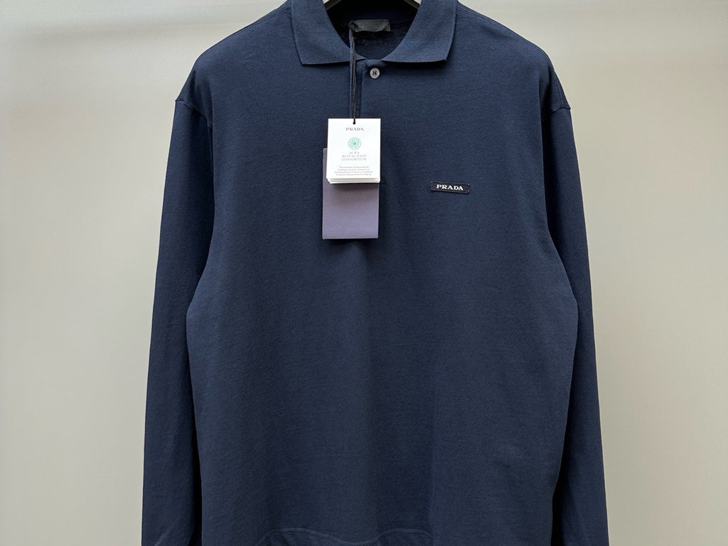 Falection FW26 Longsleeved Polo Shirt in Navy