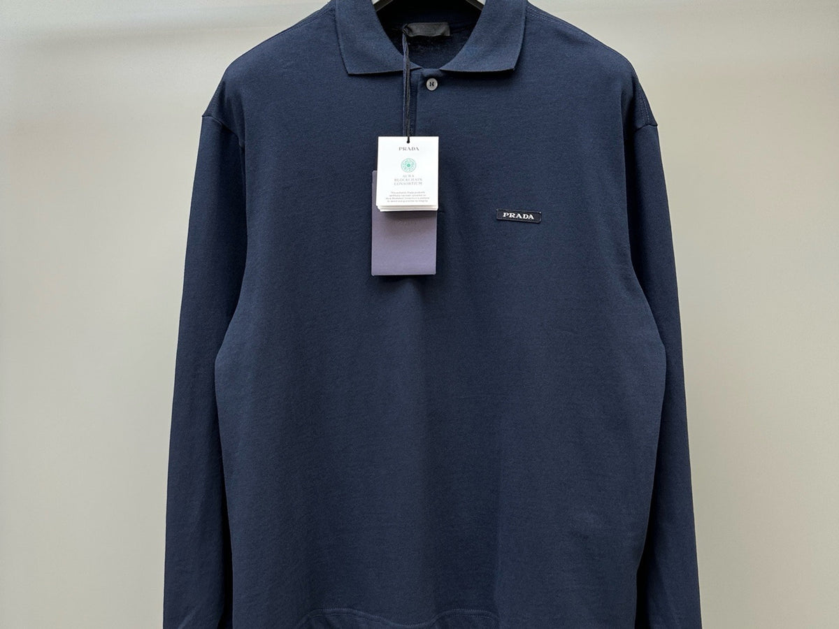Falection FW26 Longsleeved Polo Shirt in Navy
