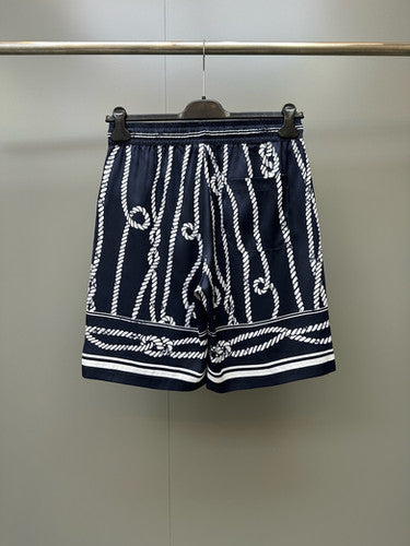 Falection FW26 Marina Print Silk Shorts