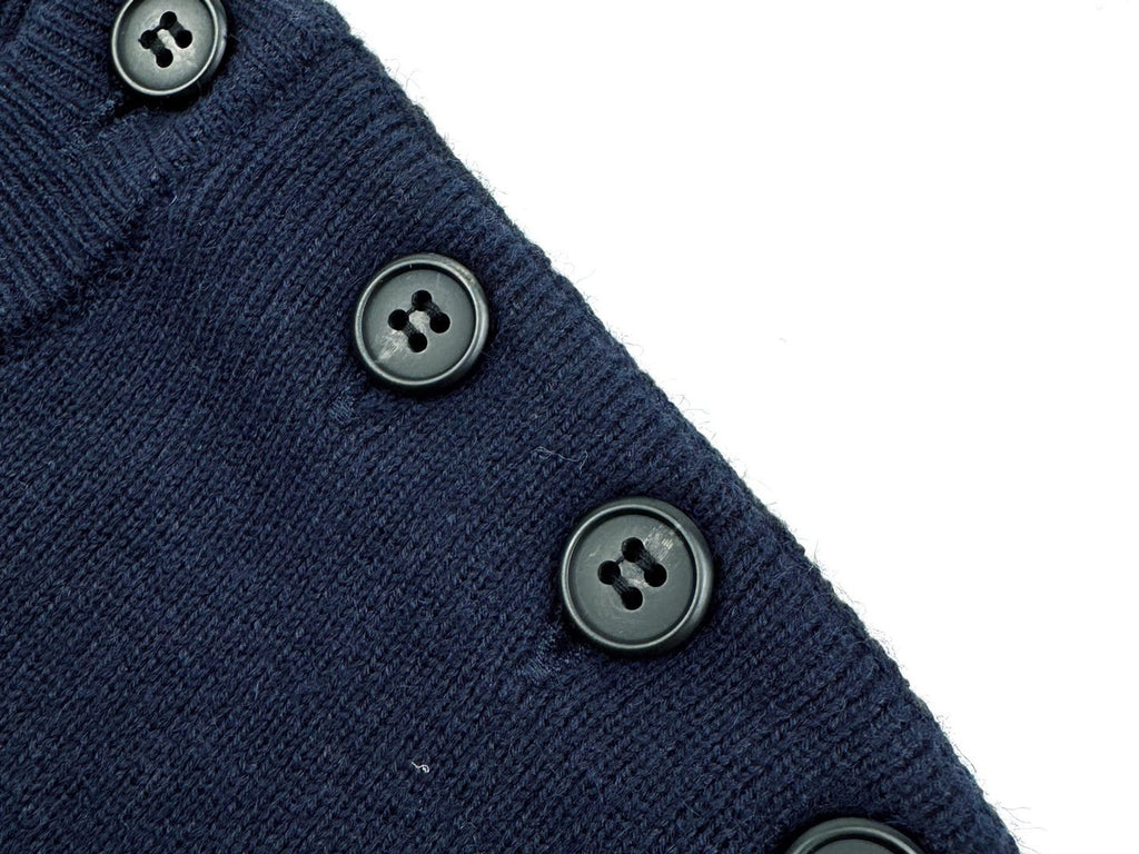 Falection FW26 Striped Virgin Wool Sweater in Navy