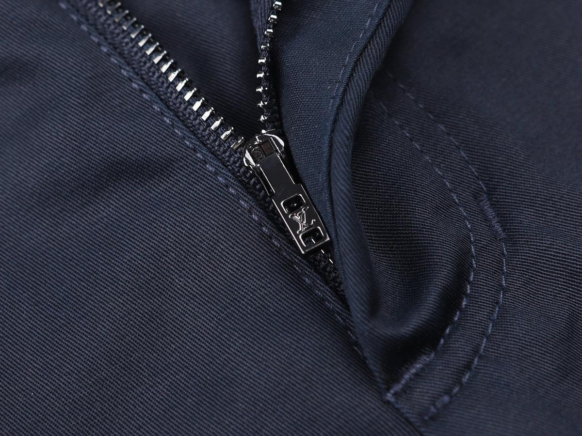 Falection FW26 Cotton Silk Casual Pants in Navy