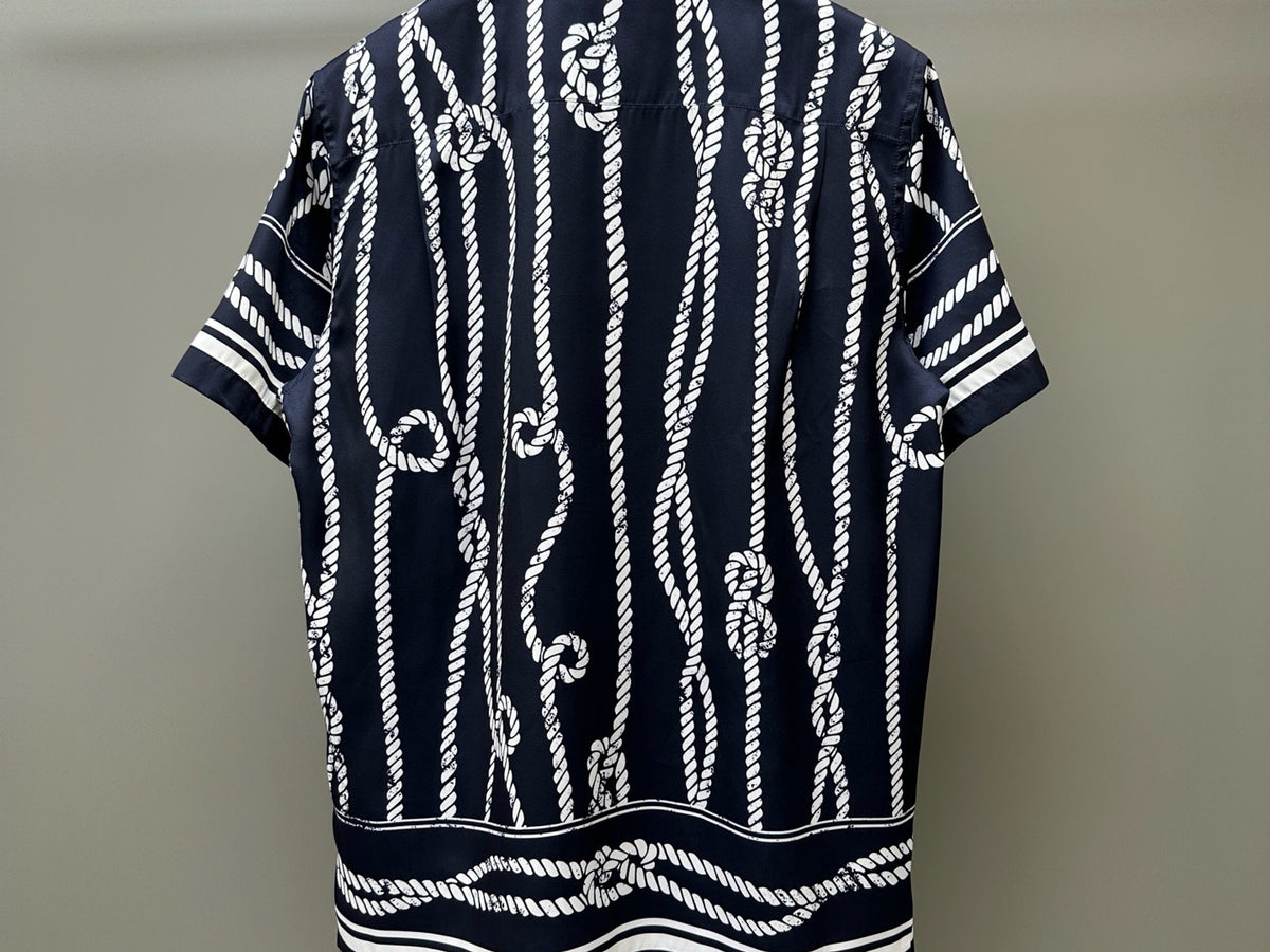 Falection FW26 Marina Print Silk Twill Hawaii Shirt