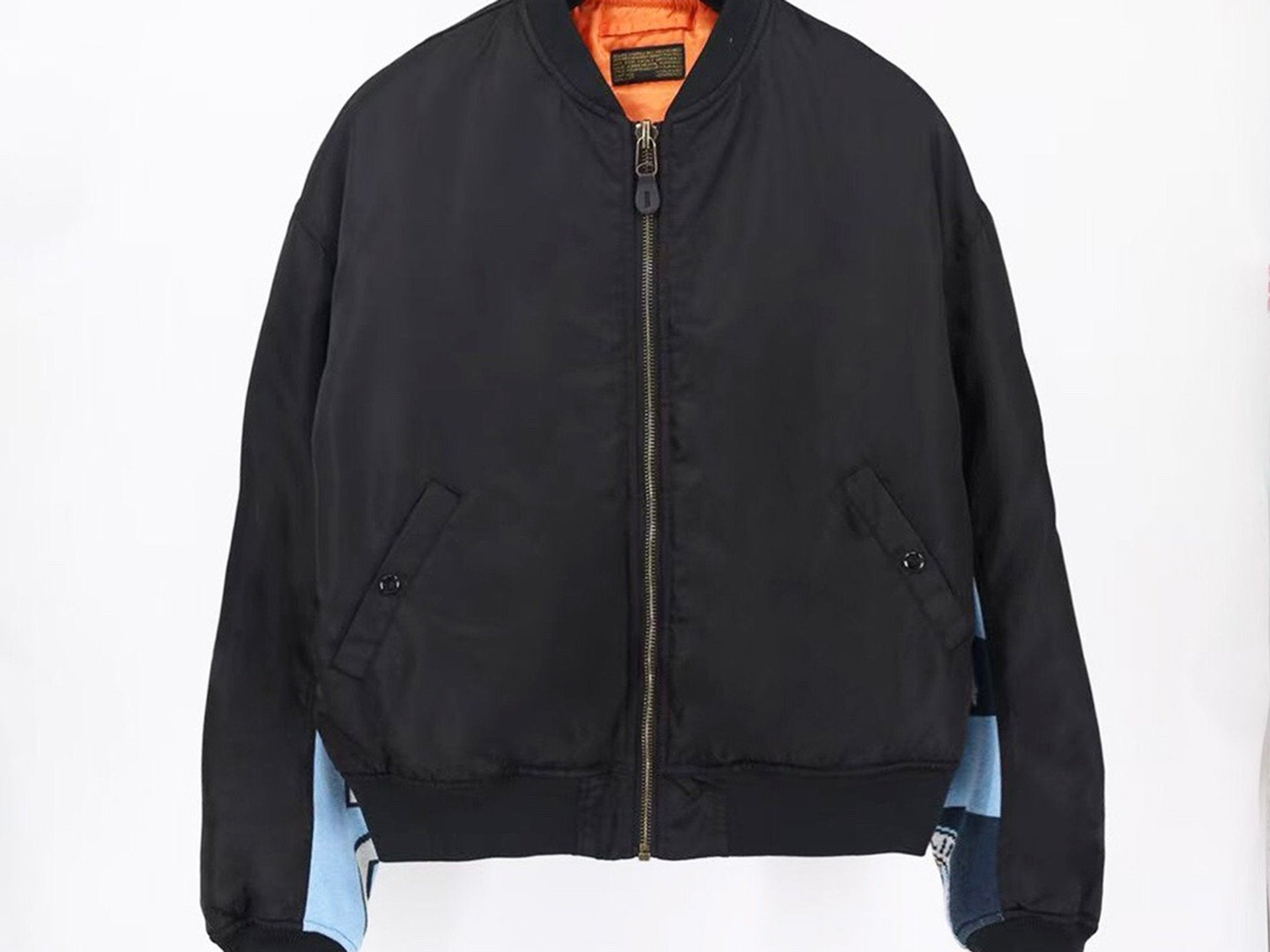 Falection FW26 Distressed Padded Jacquard-Panelled Nylon Bomber Jacket