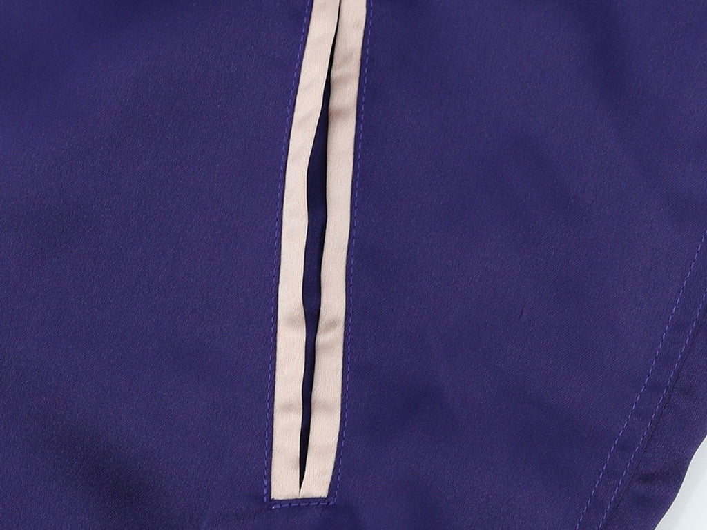 Falection FW26 Distressed Appliqued Satin Bomber Jacket