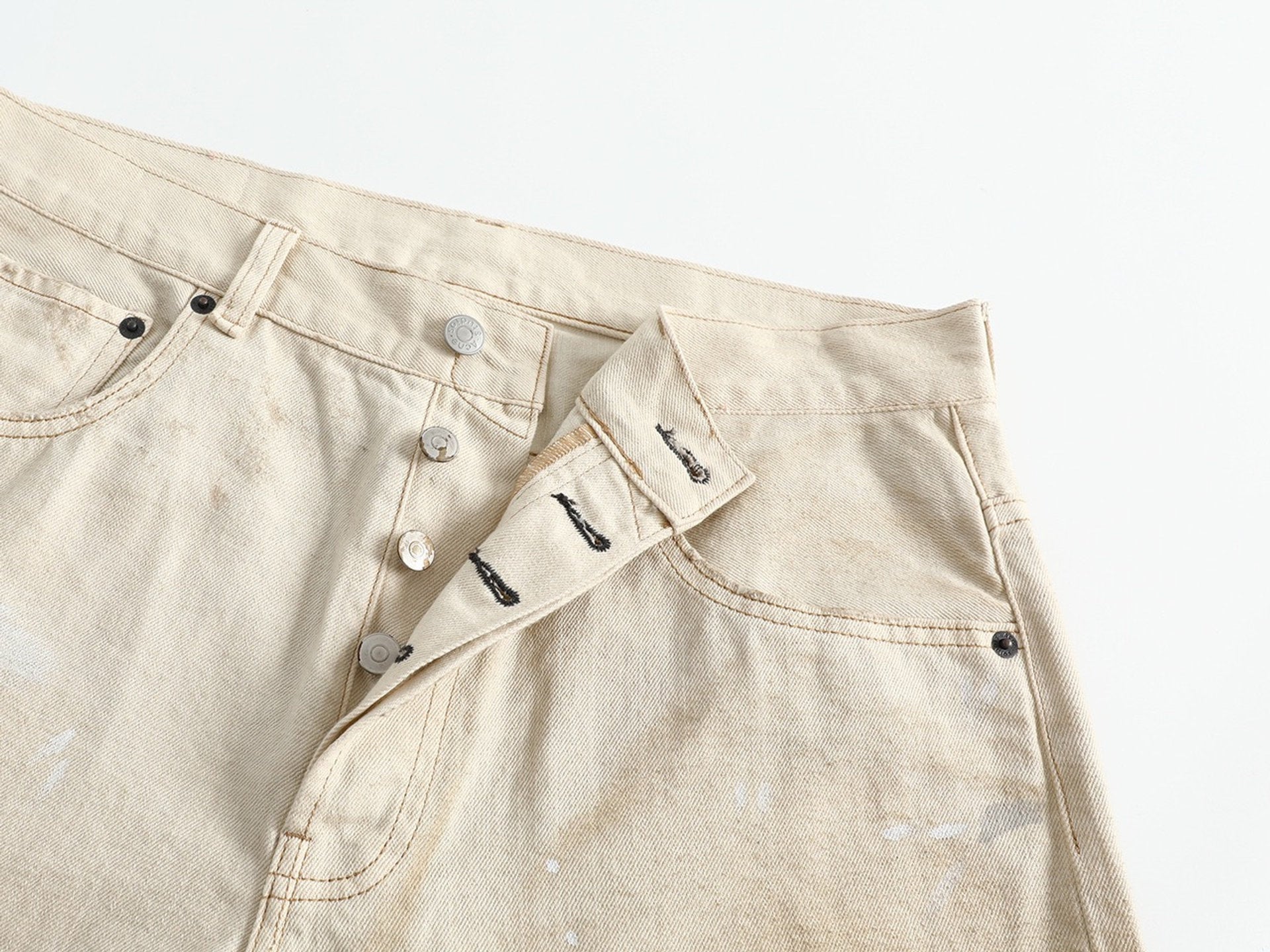 Falection FW26 Regular Fit Paint Splatter Jeans