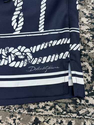 Falection FW26 Marina Print Silk Shorts