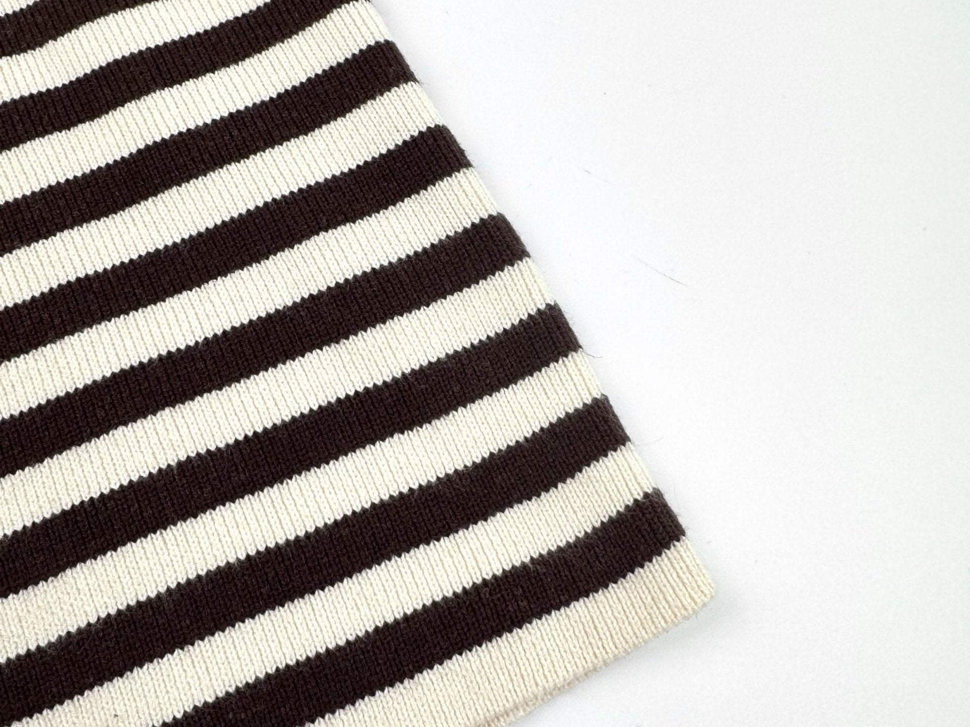 Falection FW26 Striped Virgin Wool Sweater in Beige
