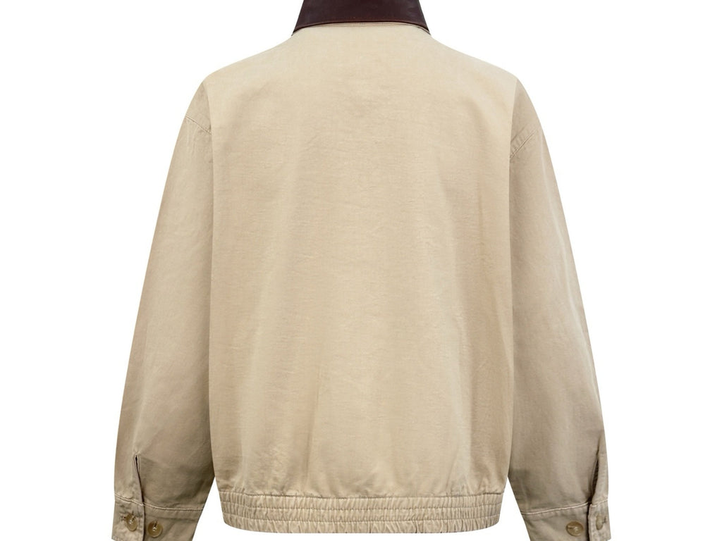 Falection FW26 Cotton Jacket with Leather Details