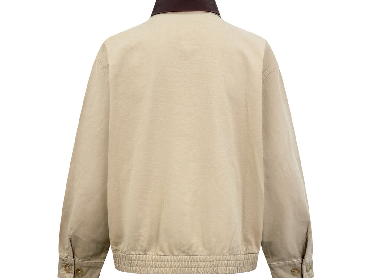 Falection FW26 Cotton Jacket with Leather Details