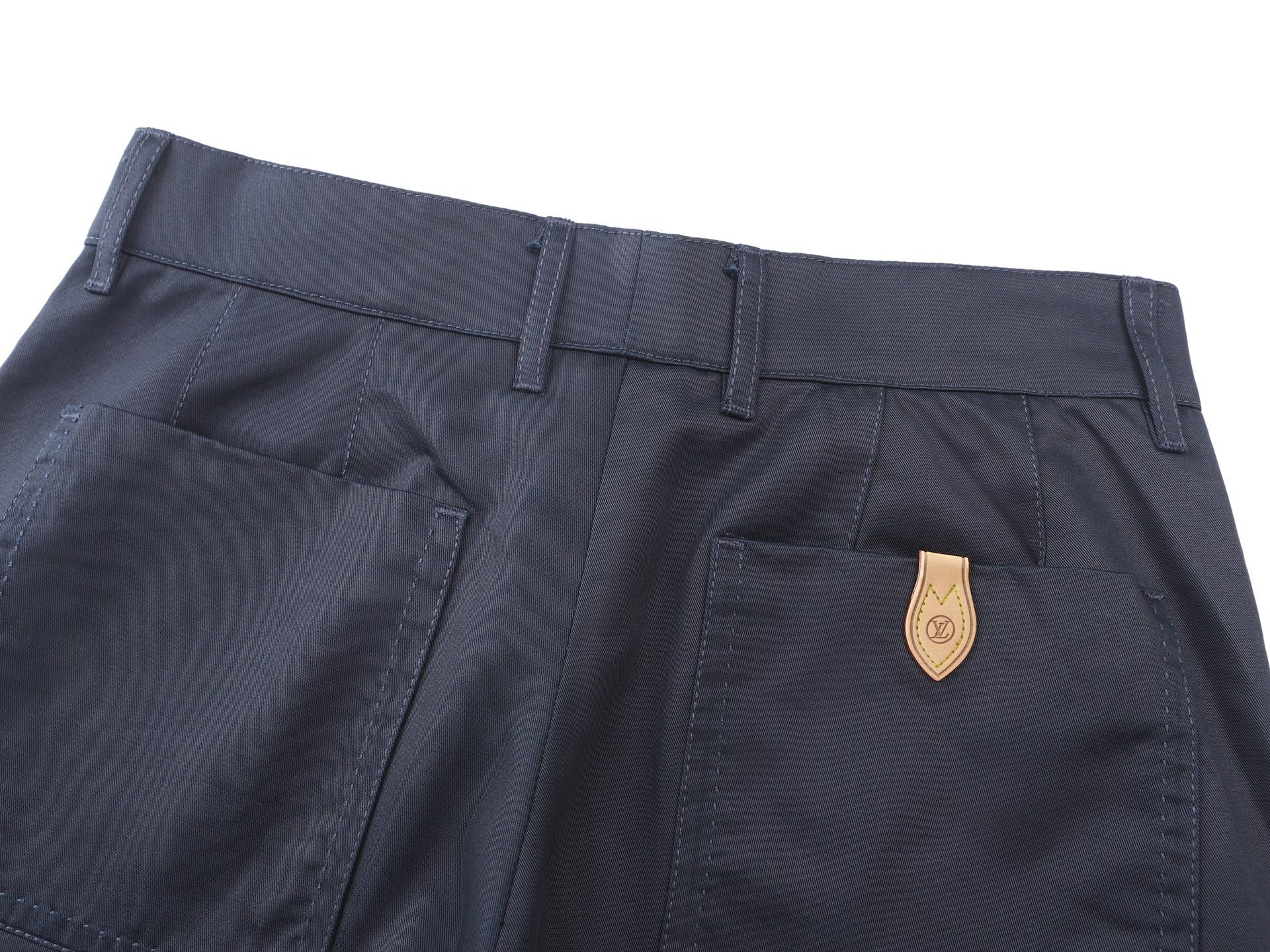 Falection FW26 Cotton Silk Casual Pants in Navy