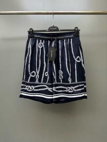 Falection FW26 Marina Print Silk Shorts