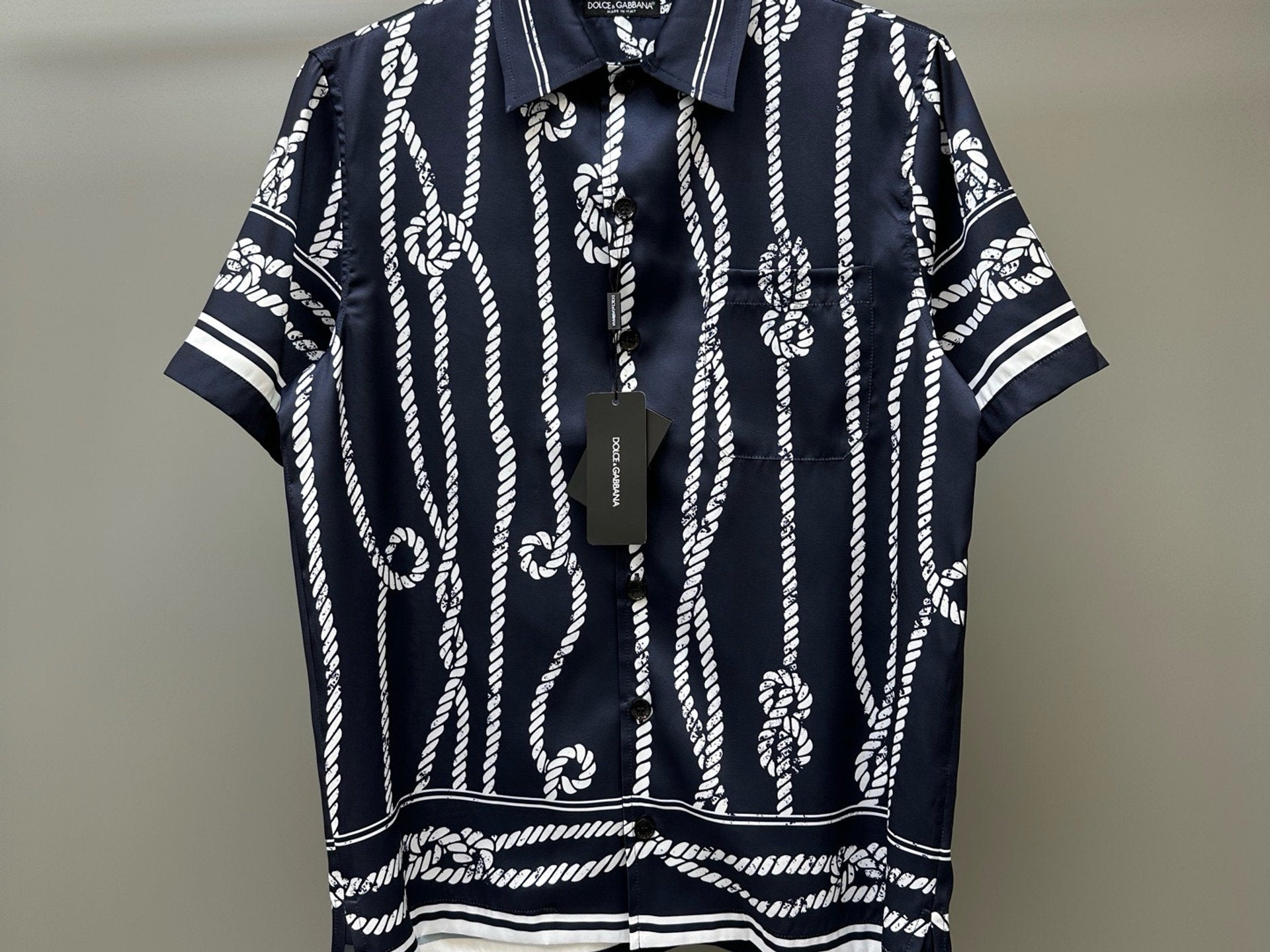 Falection FW26 Marina Print Silk Twill Hawaii Shirt