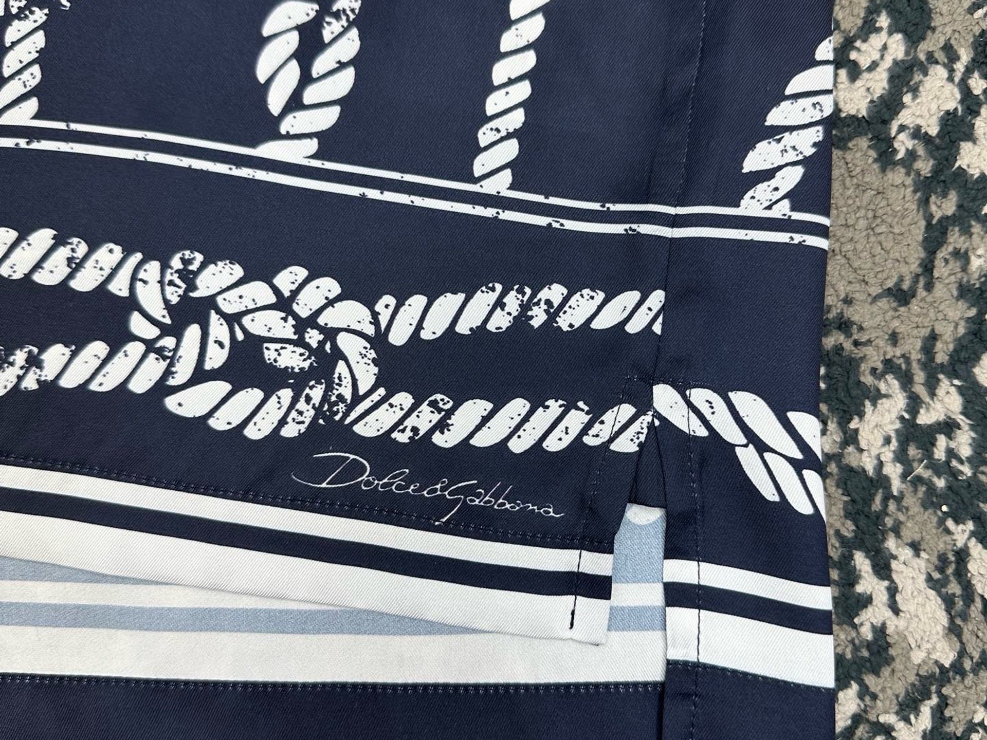 Falection FW26 Marina Print Silk Twill Hawaii Shirt