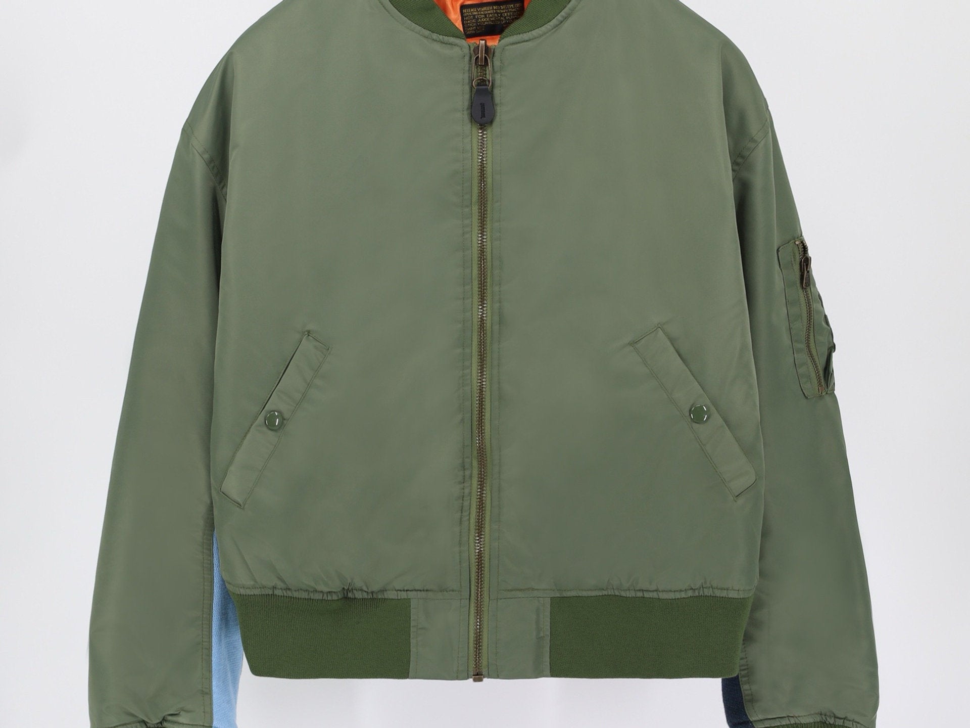 Falection FW26 Distressed Padded Jacquard-Panelled Nylon Bomber Jacket