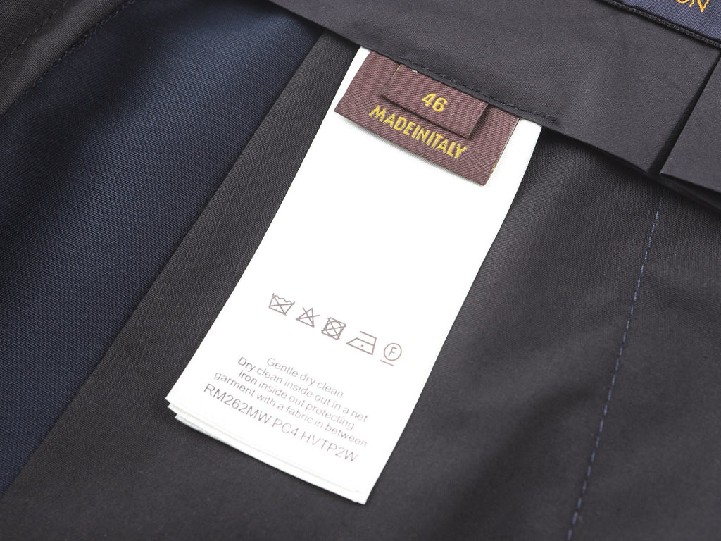 Falection FW26 Cotton Silk Casual Pants in Navy