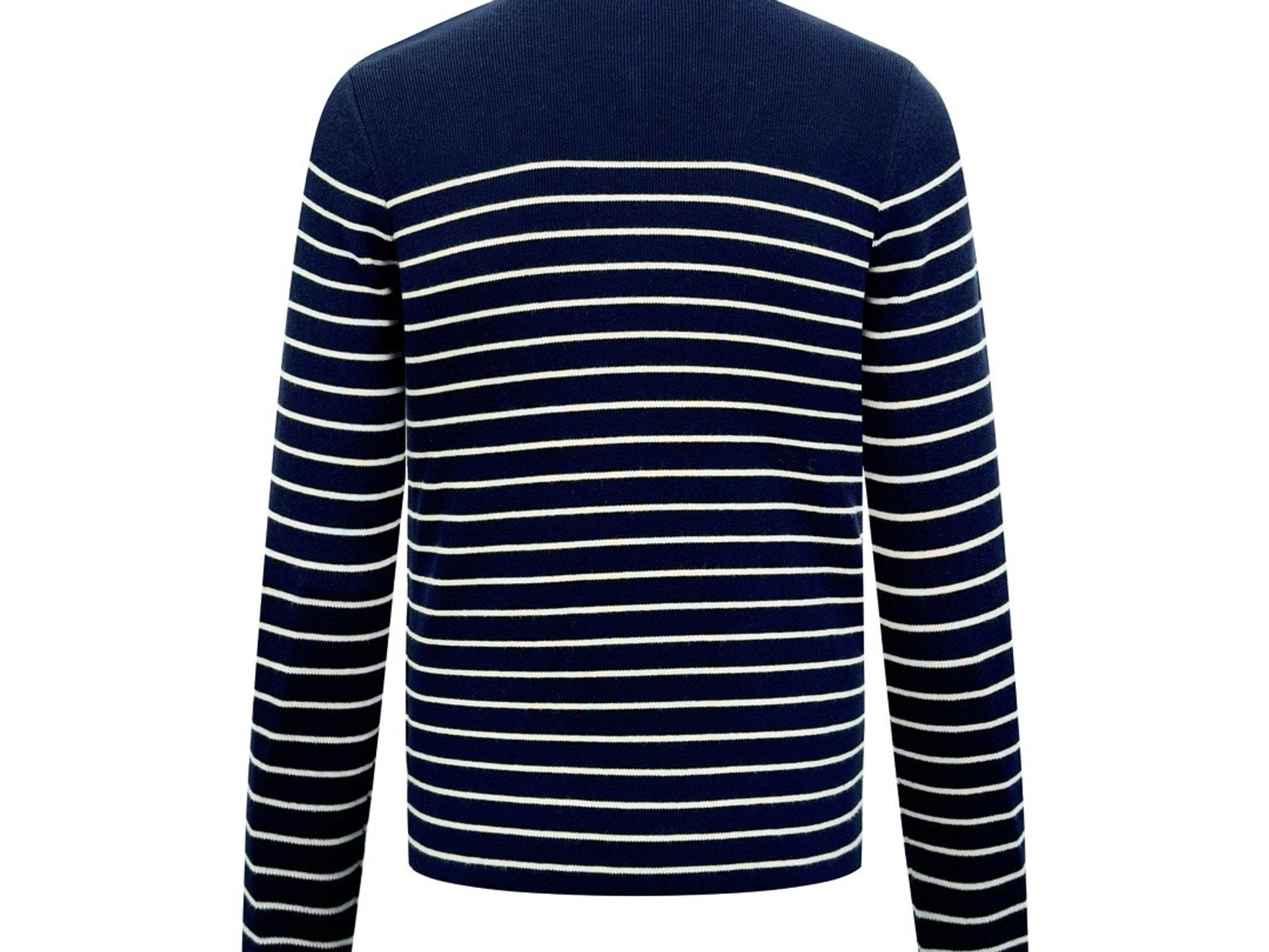 Falection FW26 Striped Virgin Wool Sweater in Navy