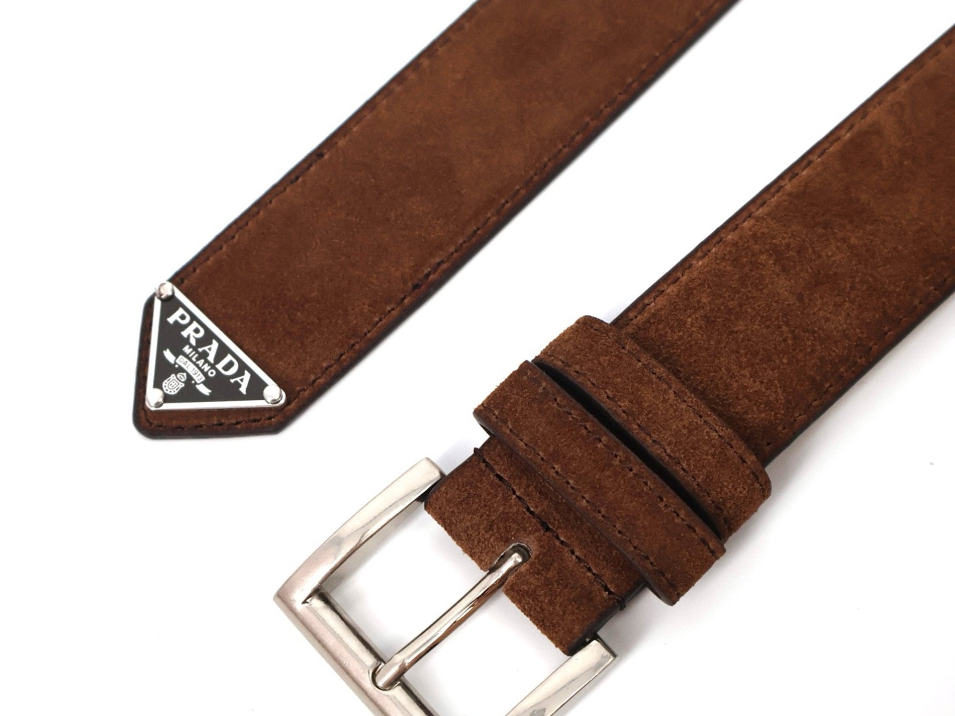 Falection FW26 Triangle Logo Suede Belt