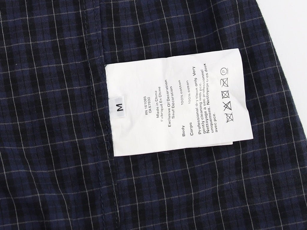 Falection AW FW26 Plaid Poplin Plaid Shirt