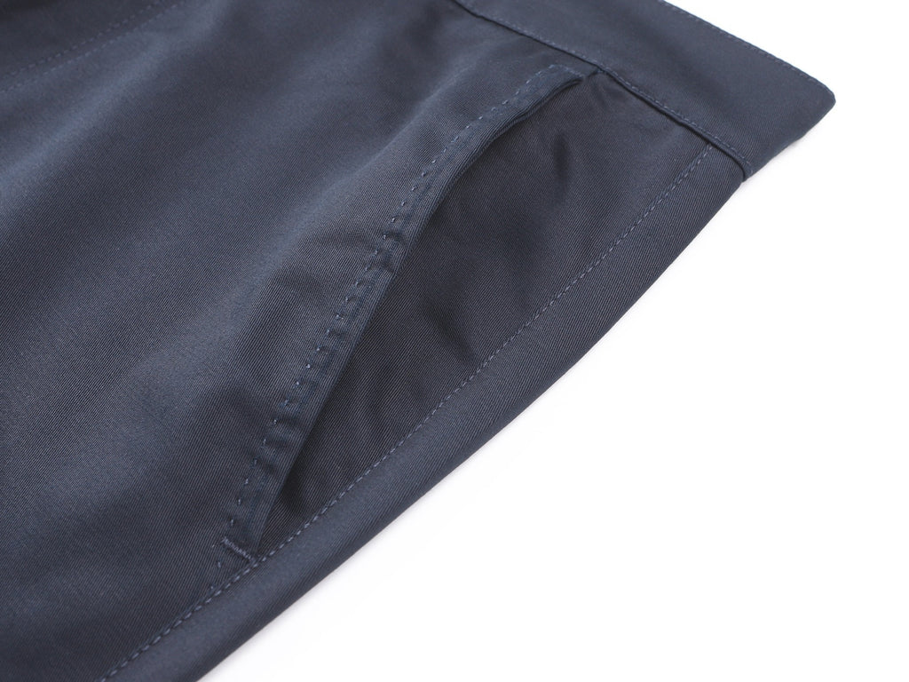 Falection FW26 Cotton Silk Casual Pants in Navy