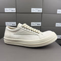 RO sand white low top sneakers suede patch canvas