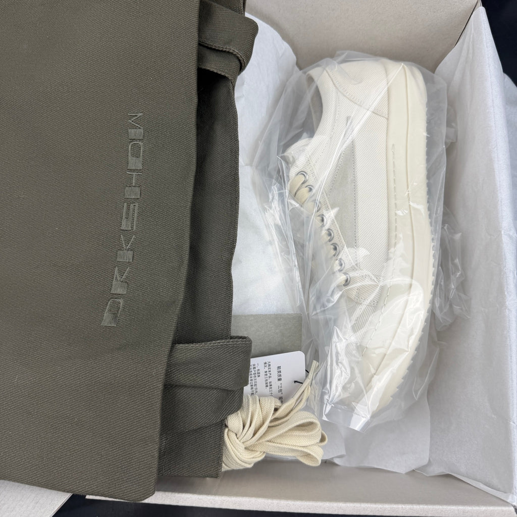RO sand white low top sneakers suede patch canvas
