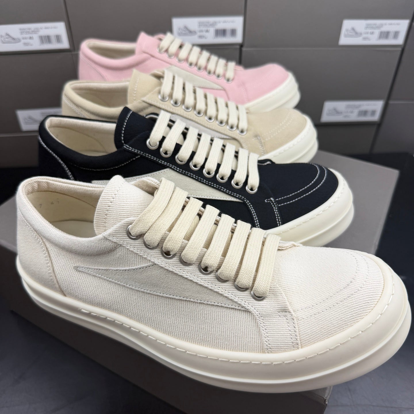 Falection Ro DRKSHDW Vintage Low sneakers flesh/milk