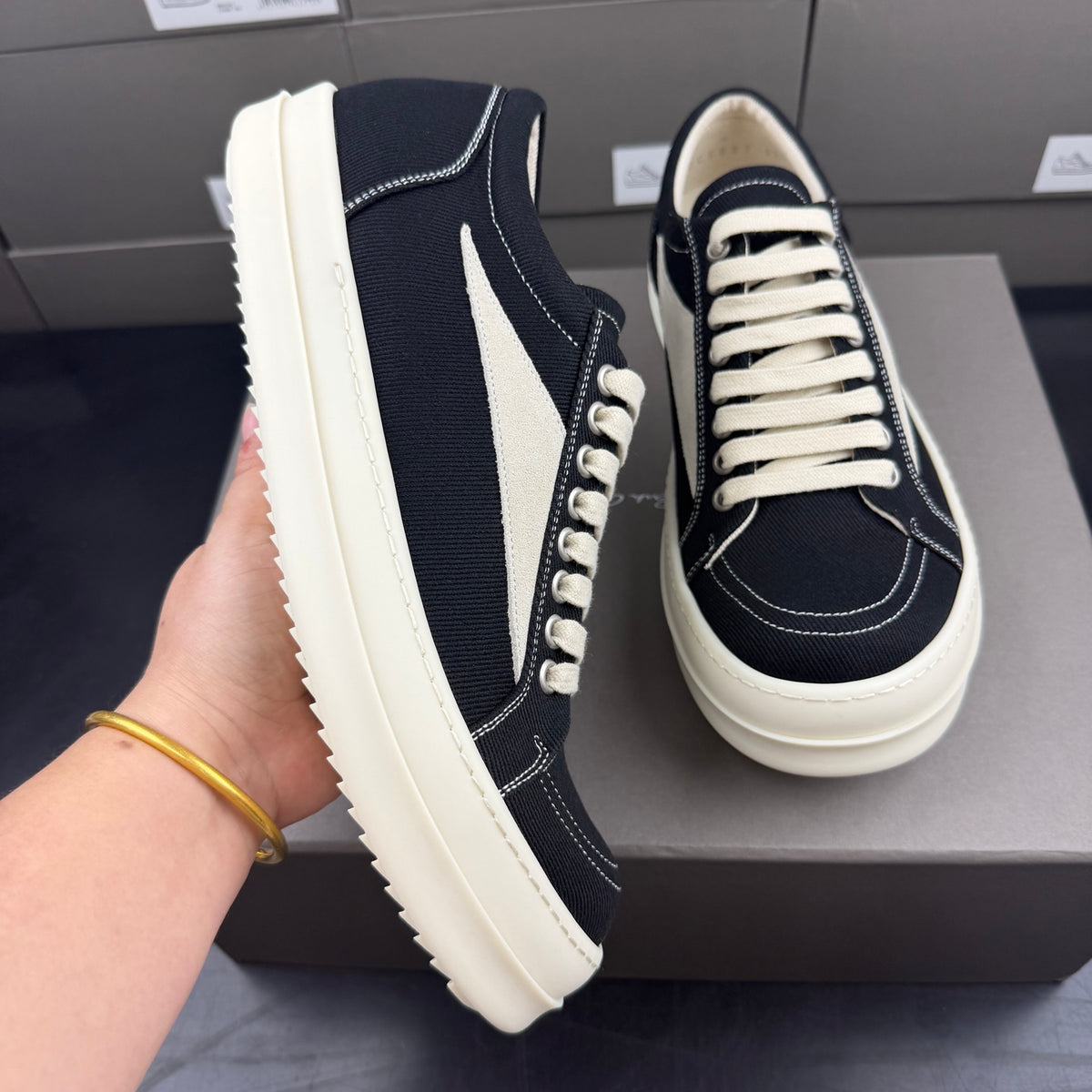 Falection Ro DRKSHDW Vintage Low sneakers black/milk