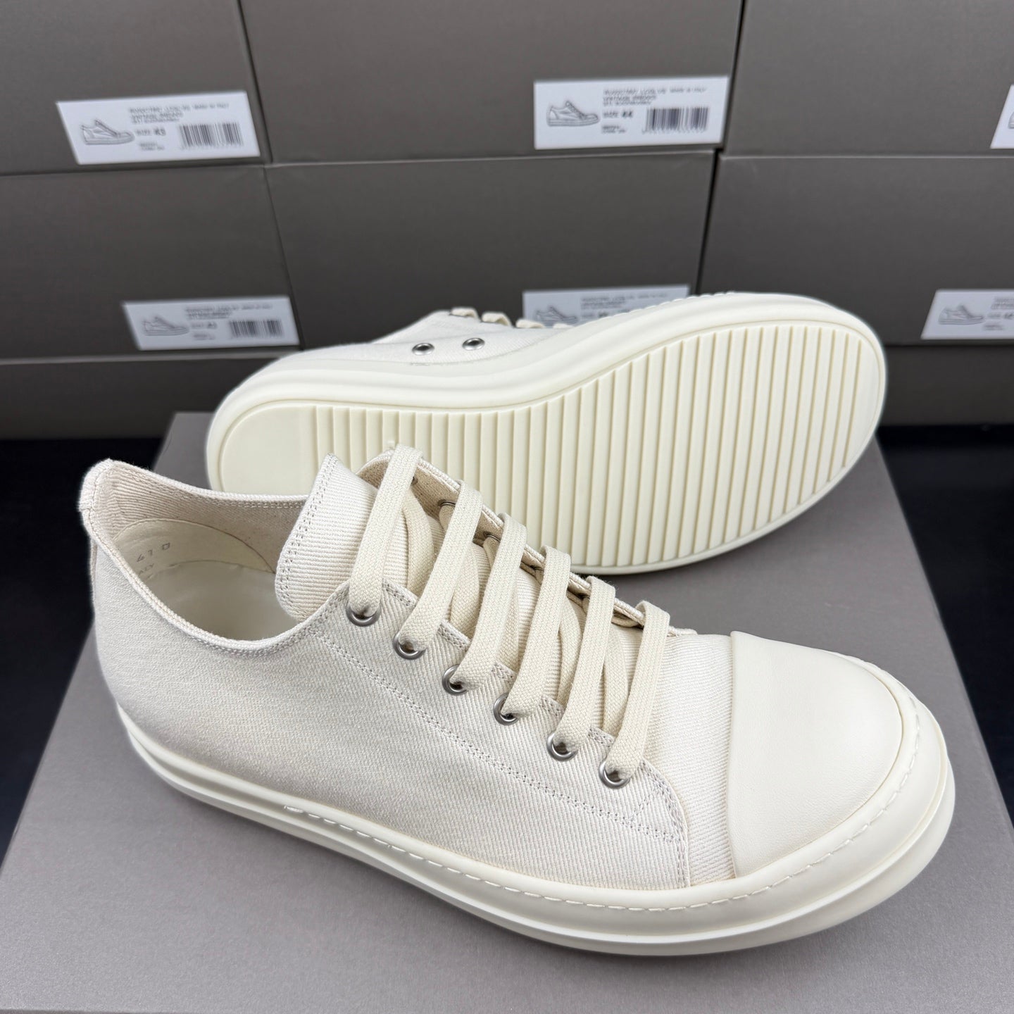 Falection Ro DRKSHDW Ramones Low sneakers milk