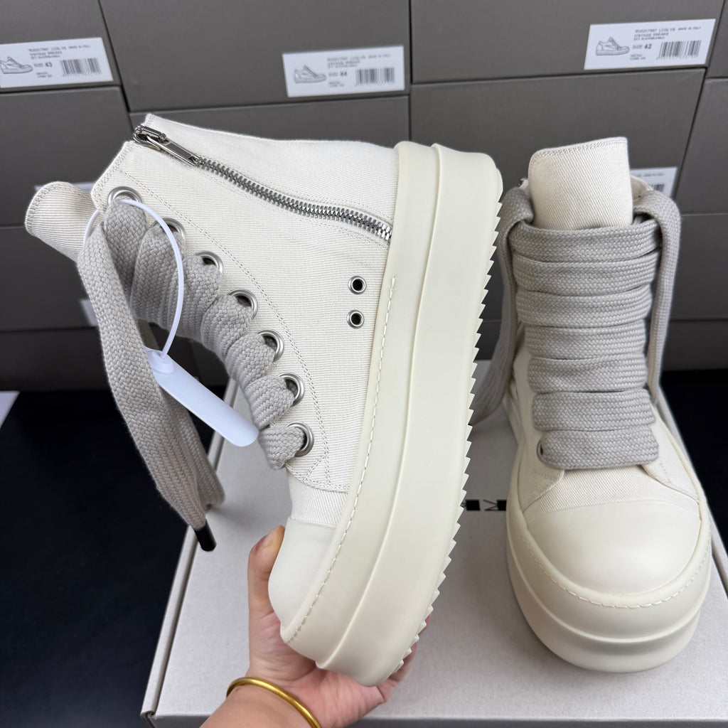 Falection Ro DRKSHDW Jumbo Lace High sneakers milk