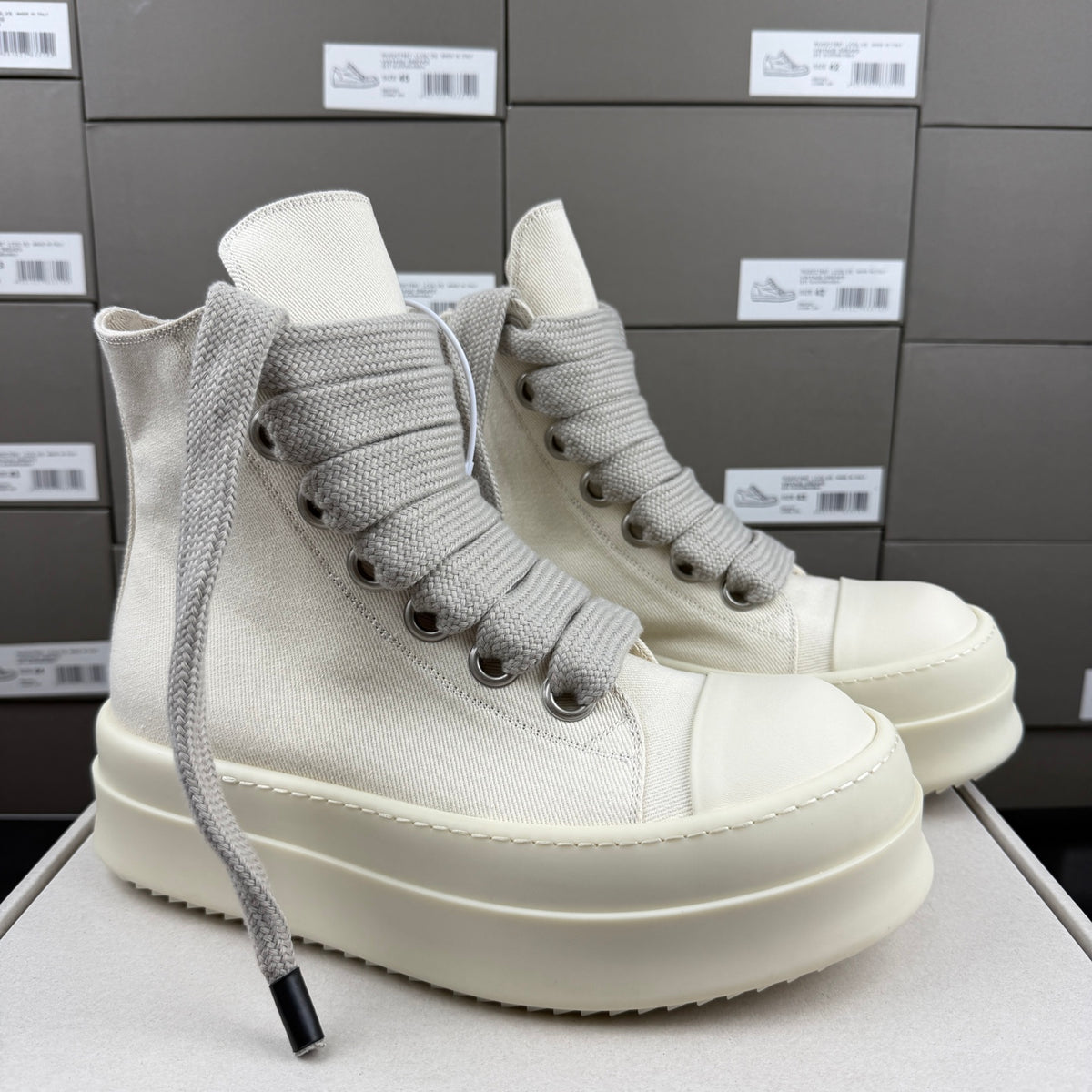 Falection Ro DRKSHDW Jumbo Lace High sneakers milk