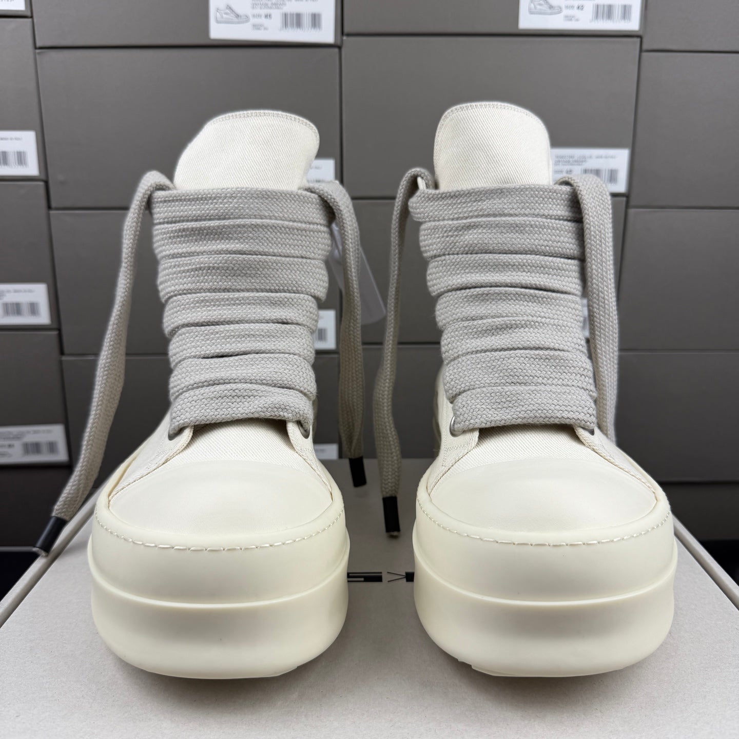 Falection Ro DRKSHDW Jumbo Lace High sneakers milk