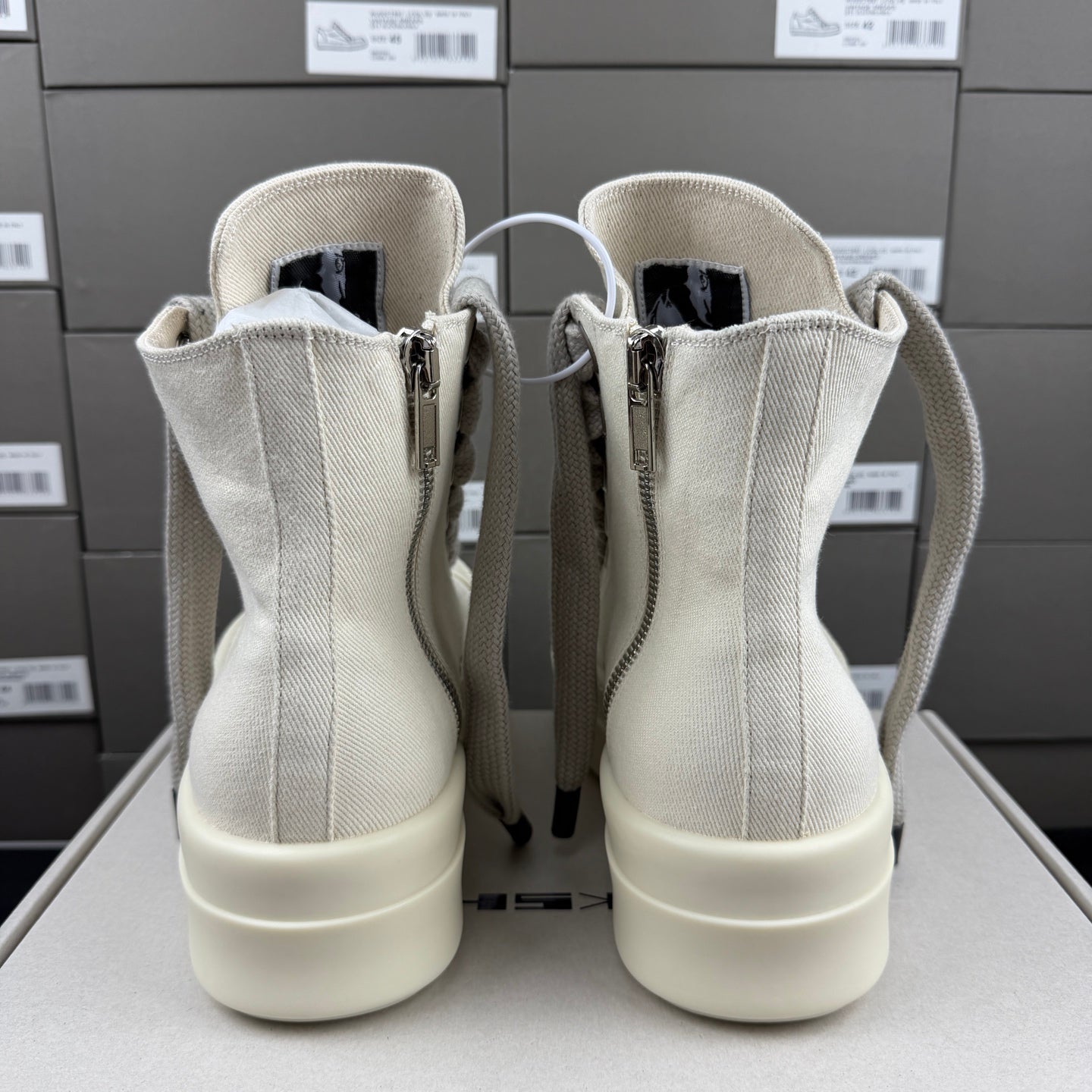 Falection Ro DRKSHDW Jumbo Lace High sneakers milk