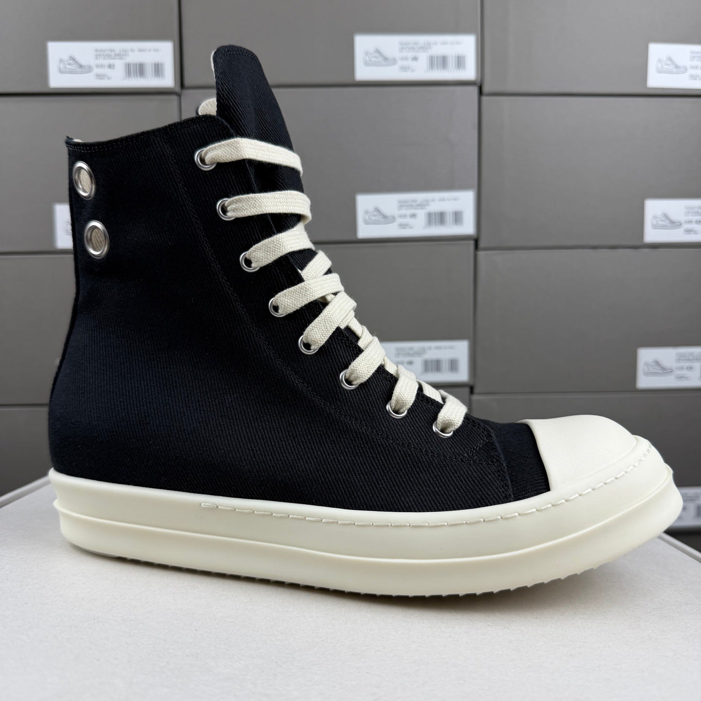 RO DRKSHDW Eyelet-Detailed High-Top Sneakers