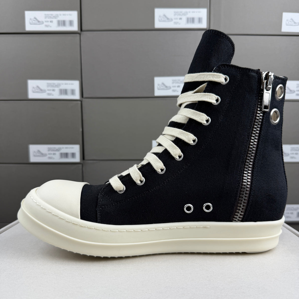 RO DRKSHDW Eyelet-Detailed High-Top Sneakers