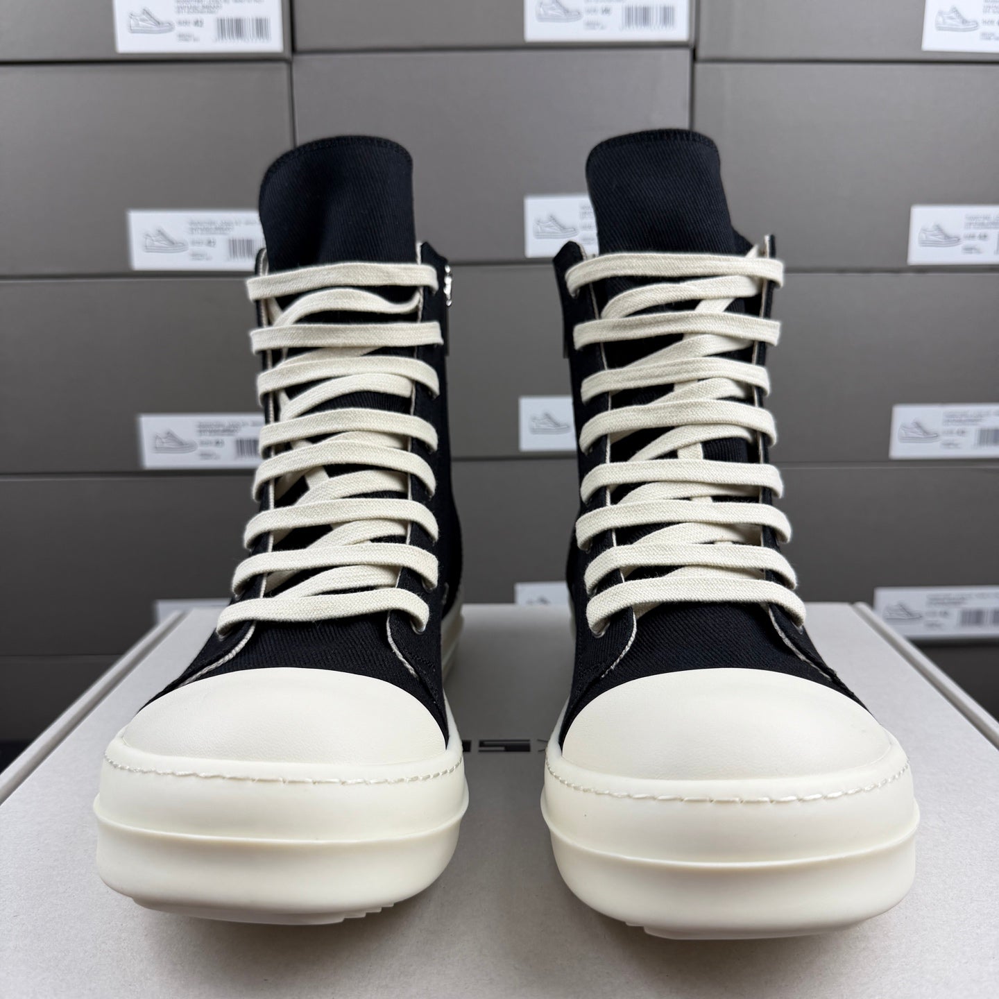RO DRKSHDW Eyelet-Detailed High-Top Sneakers