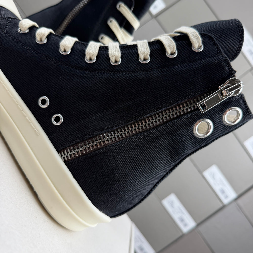 RO DRKSHDW Eyelet-Detailed High-Top Sneakers