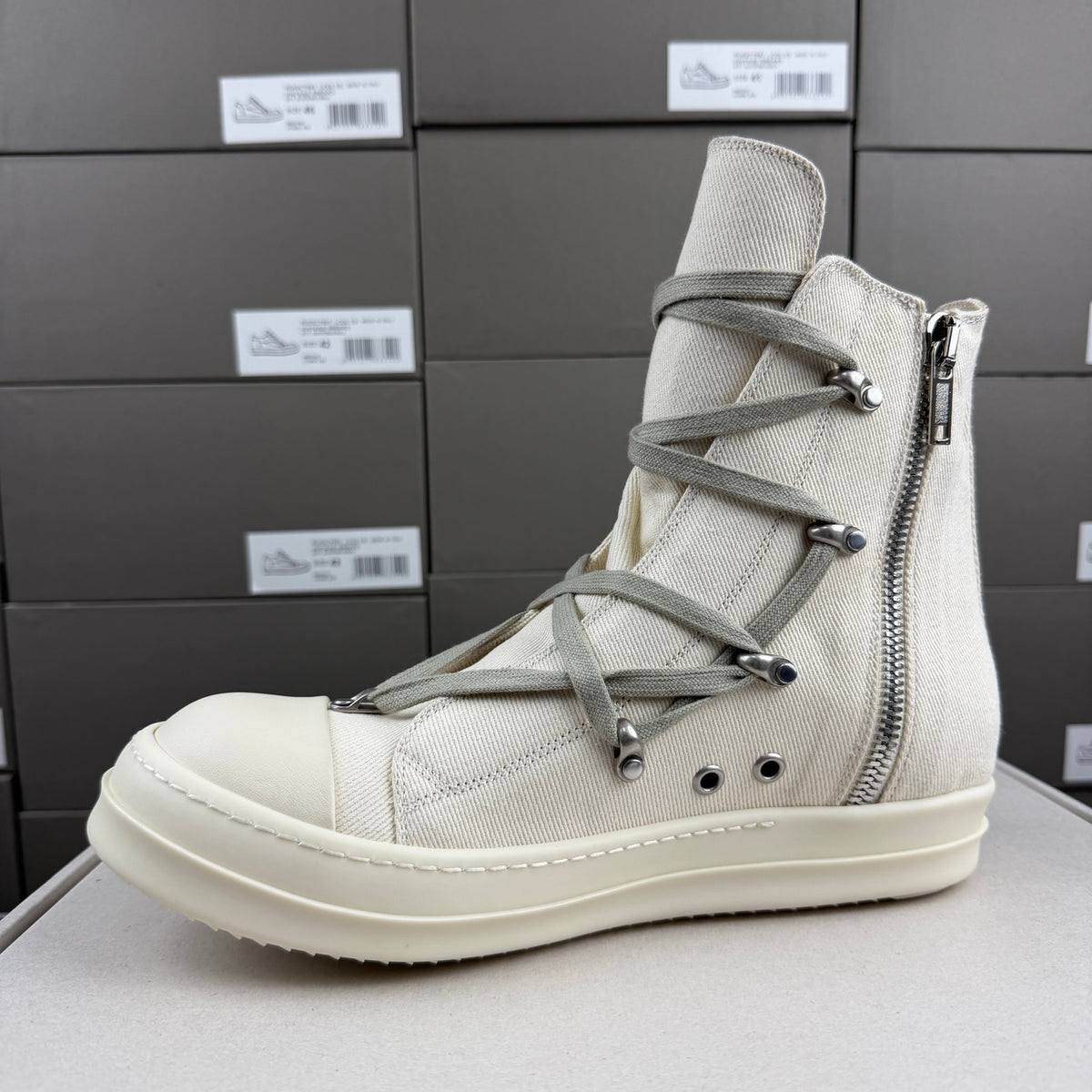 Falection RO DRKSHDW Strobe Cotton Denim Hexa High 'Natural