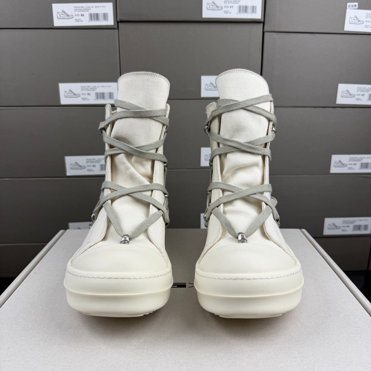 Falection RO DRKSHDW Strobe Cotton Denim Hexa High 'Natural