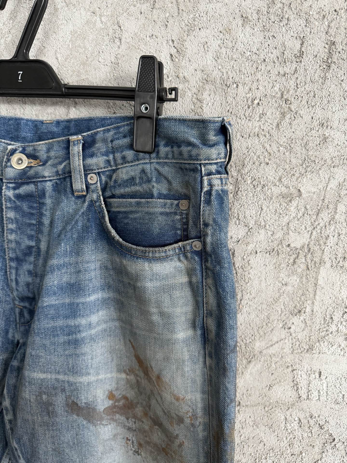 falection RO washed distressed jeans DRKSHDW Blue Temple Kurdt Jeans