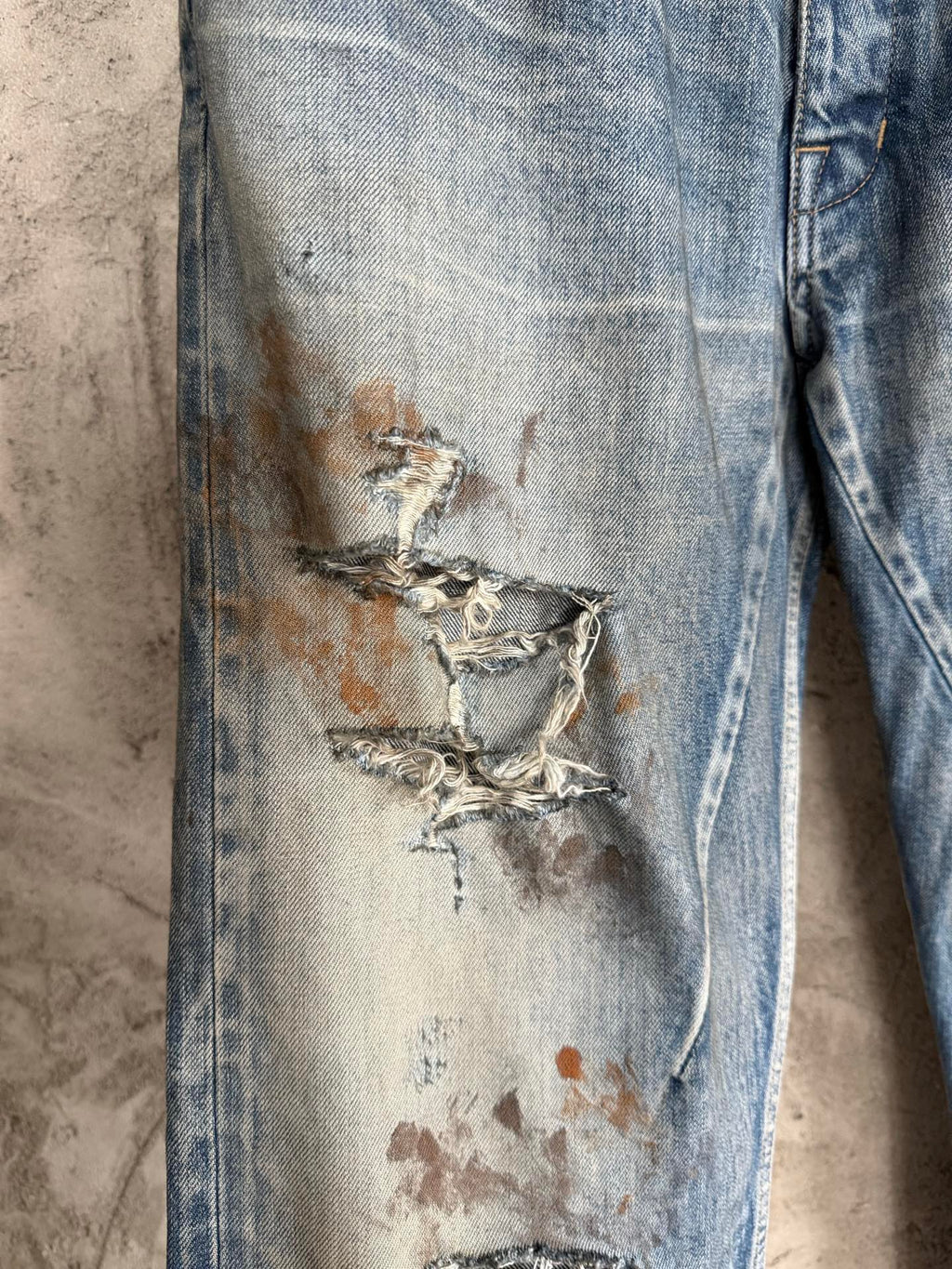 falection RO washed distressed jeans DRKSHDW Blue Temple Kurdt Jeans