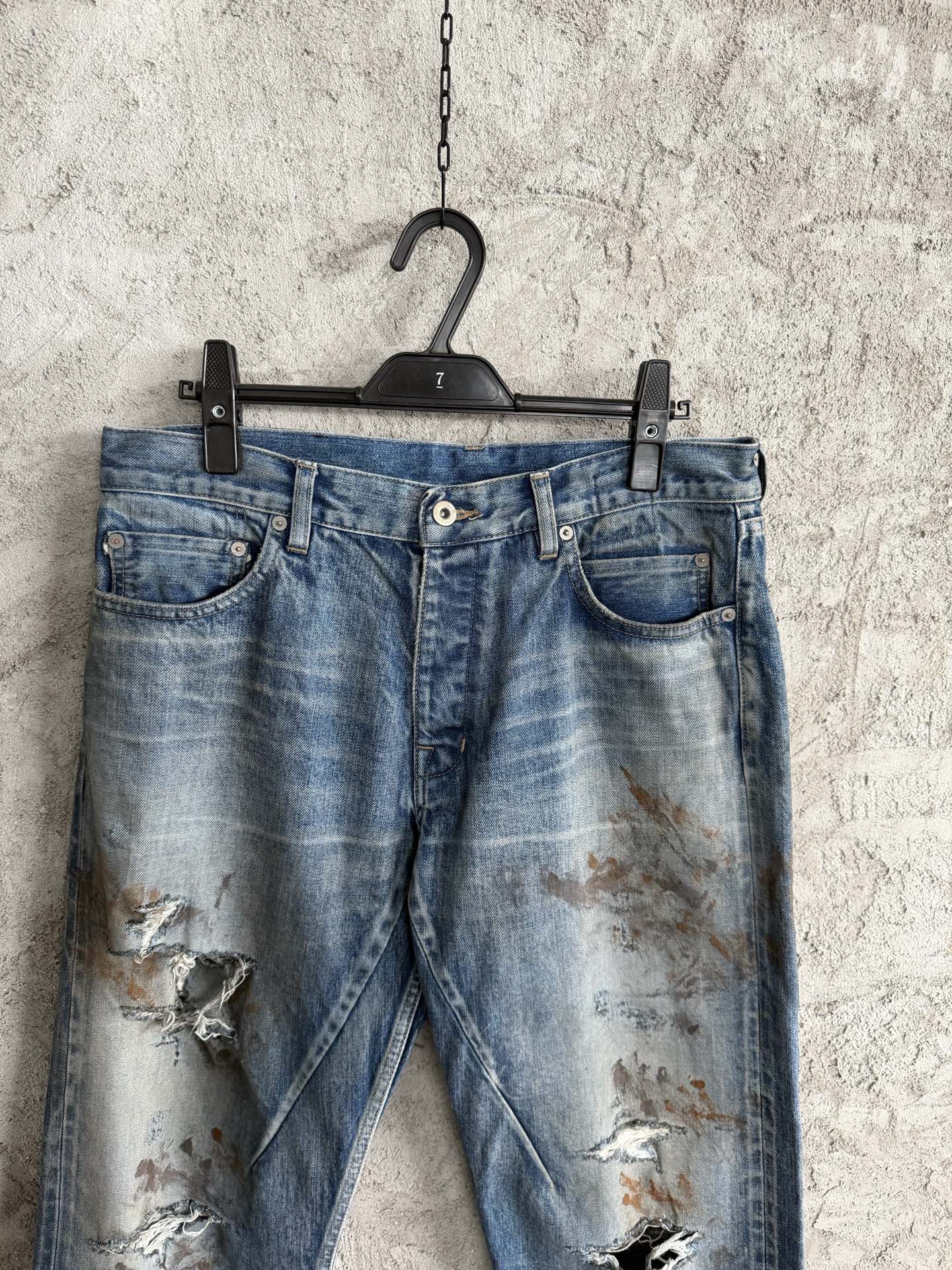 falection RO washed distressed jeans DRKSHDW Blue Temple Kurdt Jeans