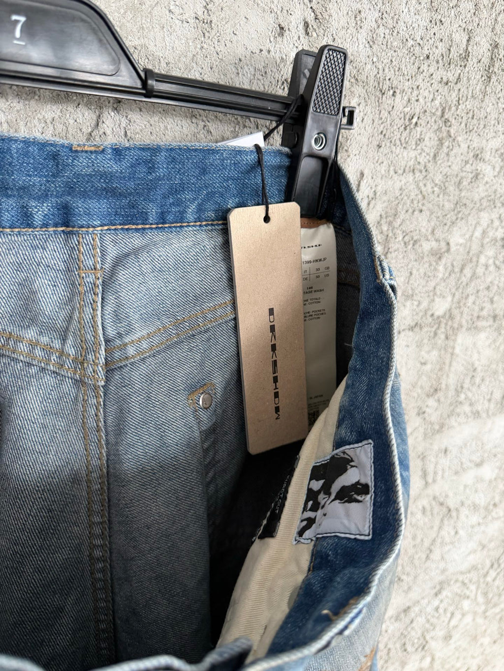falection RO washed distressed jeans DRKSHDW Blue Temple Kurdt Jeans