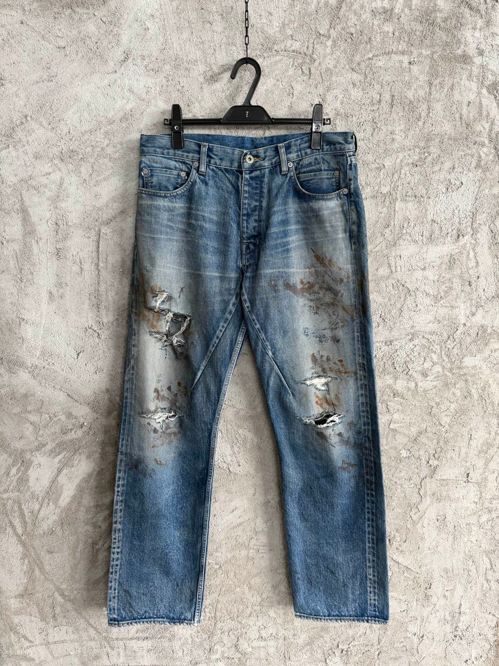 falection RO washed distressed jeans DRKSHDW Blue Temple Kurdt Jeans