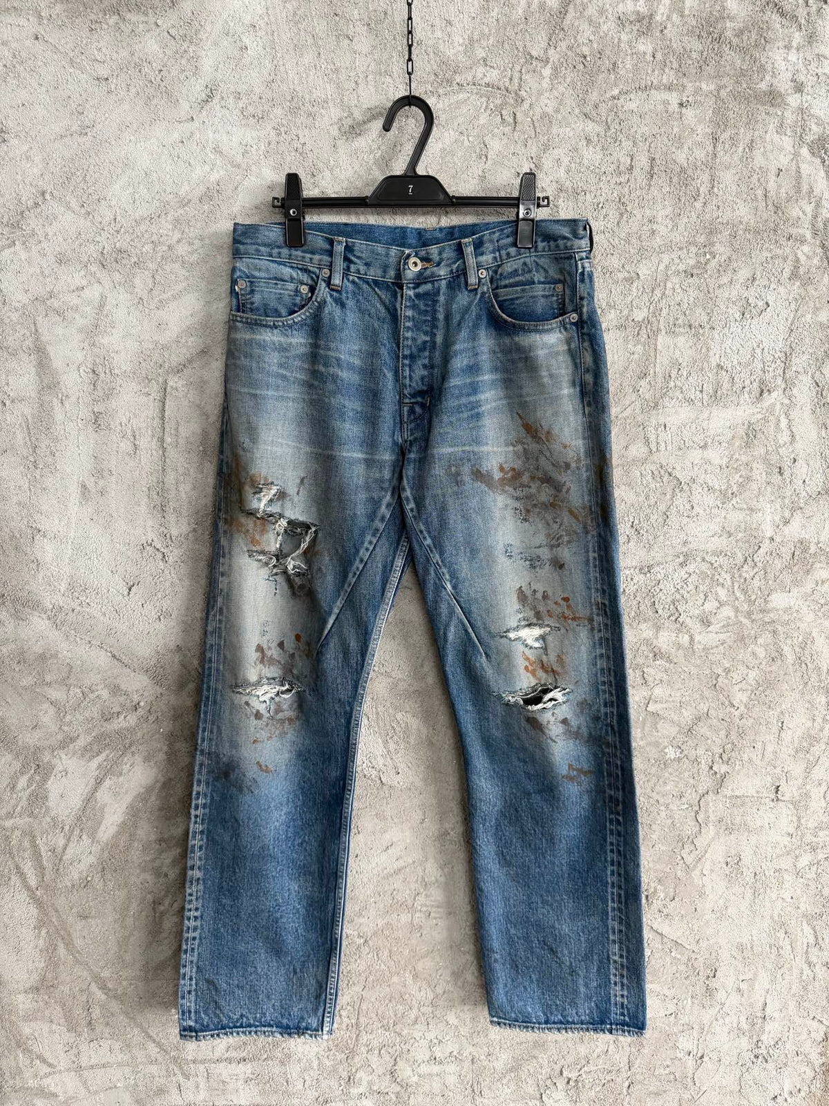falection RO washed distressed jeans DRKSHDW Blue Temple Kurdt Jeans