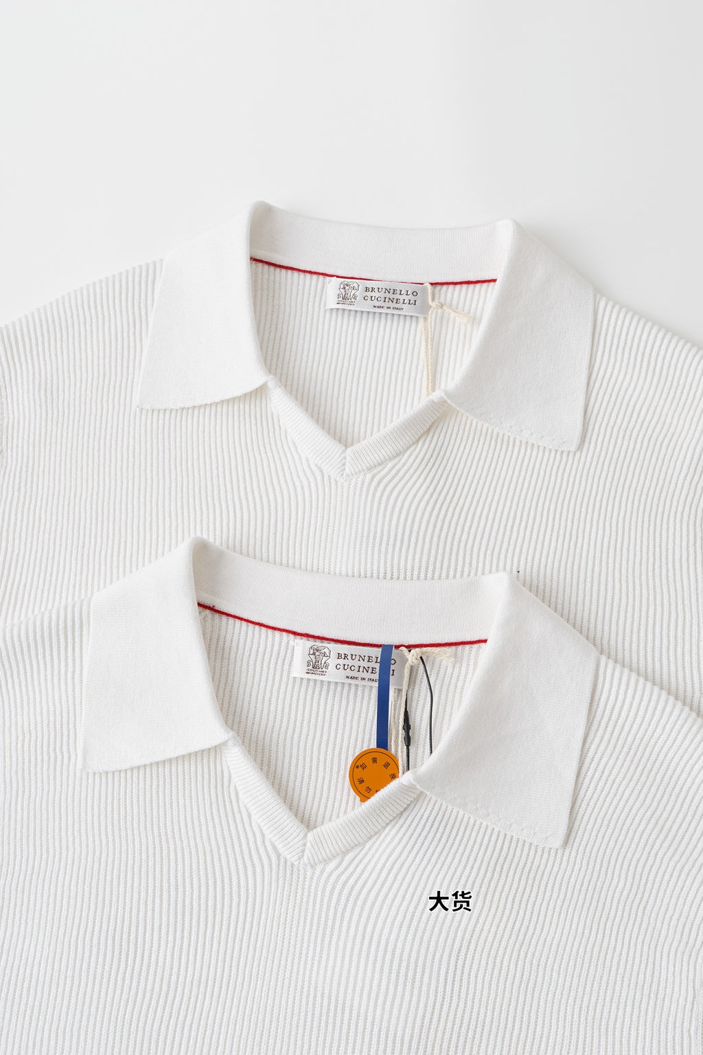 BC rib-knit cotton T-shirt