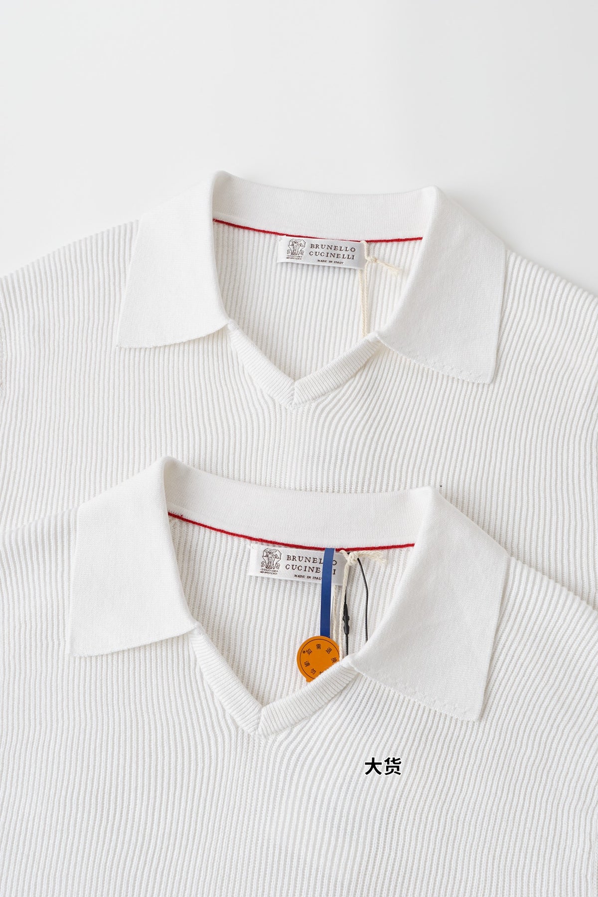 BC rib-knit cotton T-shirt
